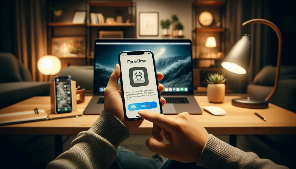 Senior using FaceTime on iPad